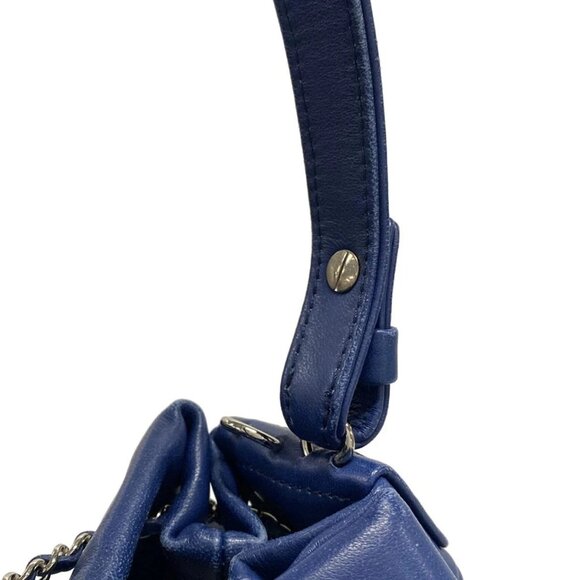 Auth CHANEL Matelasse A91273 Blue Lambskin Handbag - Picture 9 of 15